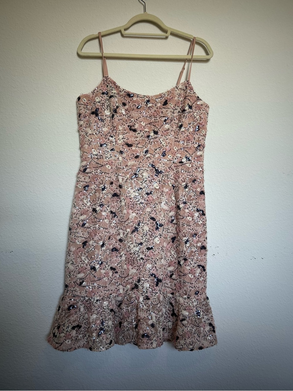 Dress the Population Blush Pink Sequin Lace Dress